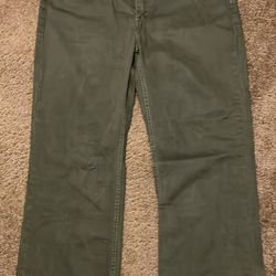 Levi's 514 Jeans Men's 38x32” Olive Green Straight Pants-EUC