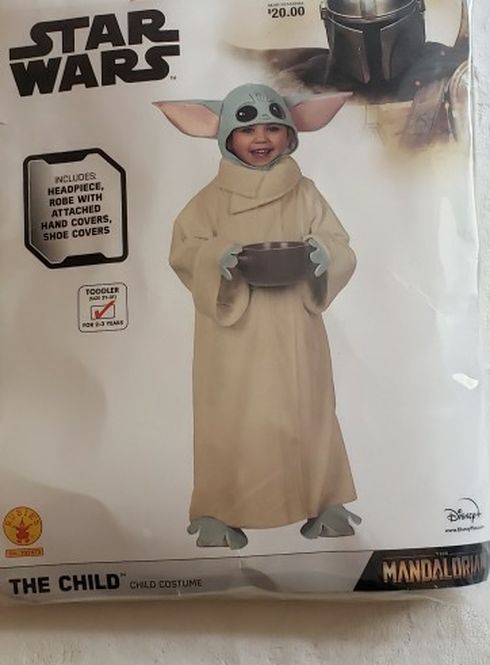 Star Wars Mandalorian The Child Baby Yoda Costume 2-3T