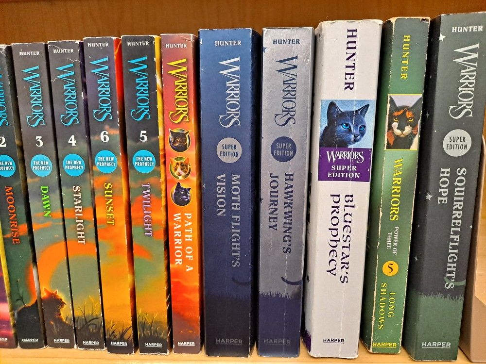 Warriors Books $4 Paperback/$10 Hardback (each)