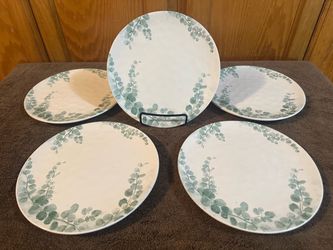 Set of 5 Pier 1 "Hushed Harvest" Salad Plates - Mint Condition 8.5” - Dishwasher & Microwave Safe!