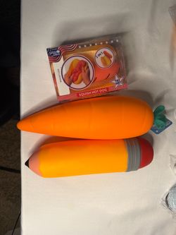Squishy Toy Lot – Hot Dog, Carrot, Pencil