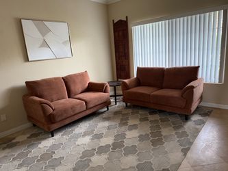 Two Brand New Upholstered Loveseats