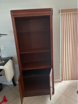 Cherry wood China cabinet