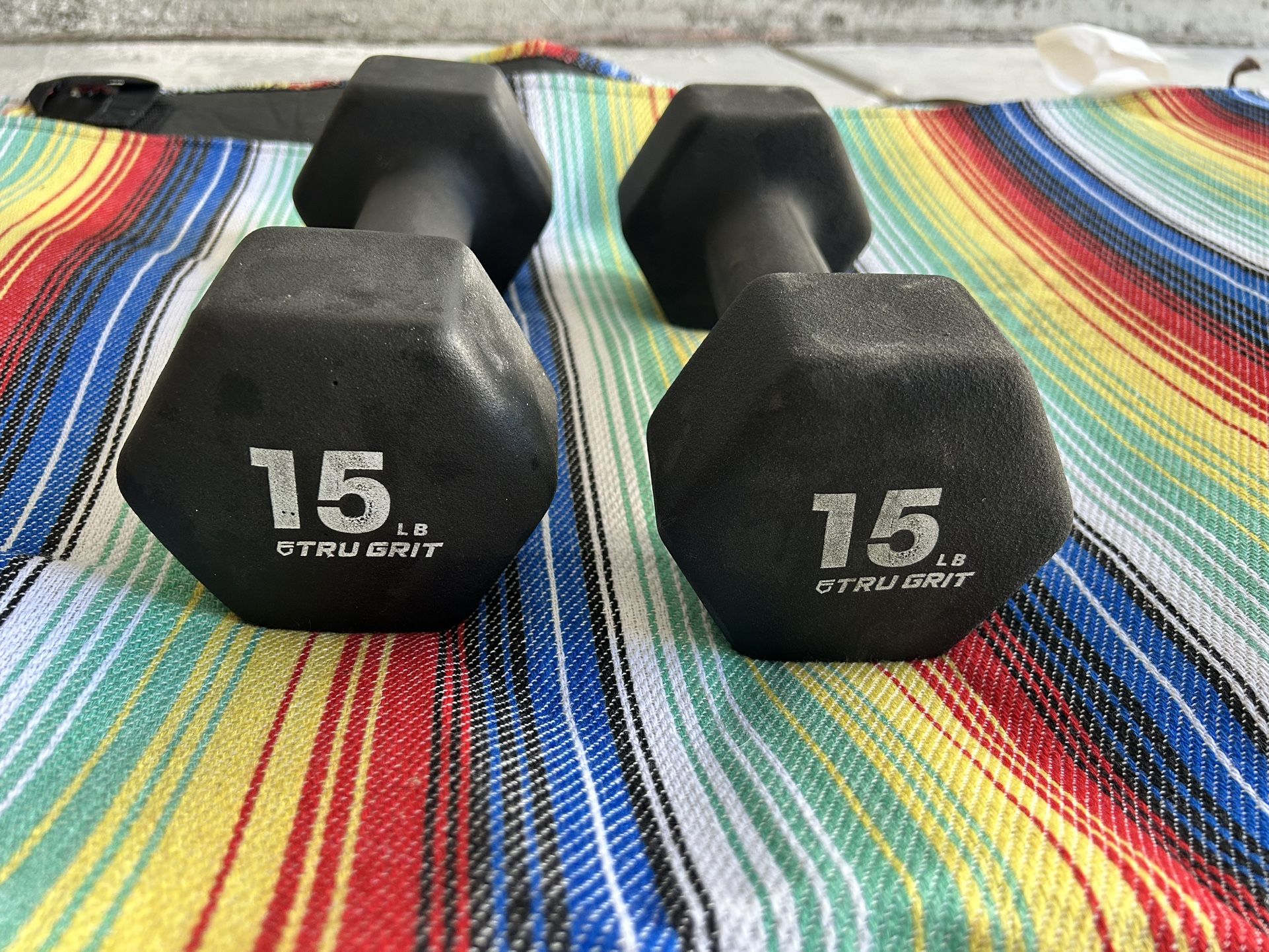 Pair Of 15-lb Dumbbells, Black
