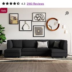 Roeder 6 - Piece Upholstered Sectional