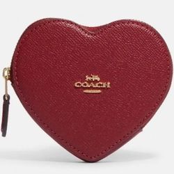 COACH Red Heart Coin Purse