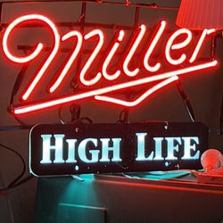 Miller high life antique neon
