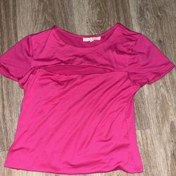 pink crop top with open chest