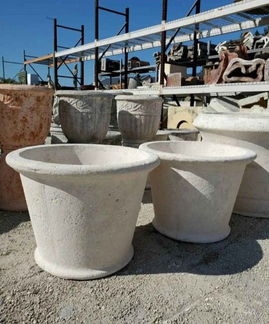 Concrete Pot Planter / Cement Backyard Patio Pots Garden Planters