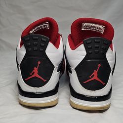 Jordan Air Jordan 4 Retro Fire Red 2012 White Red Black 308497-110 Men's Sneaker