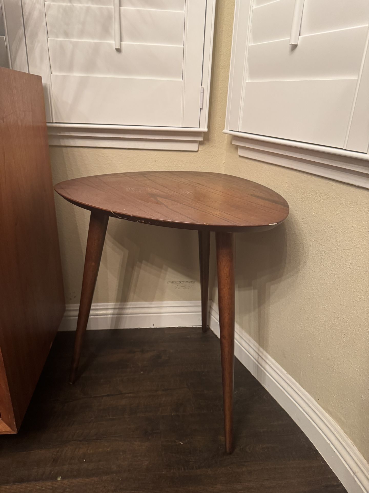 Noble House Corey Walnut Finish MidCentury Style End Side Table MCM Retro Plant Table