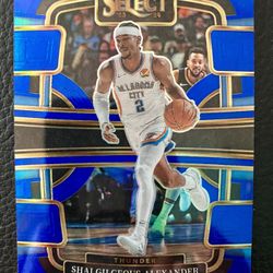 Shai Gilgeous Alexander 2023-24 Panini Select Basketball #57 BLUE PRIZM INSERT(Concourse)THUNDER! 