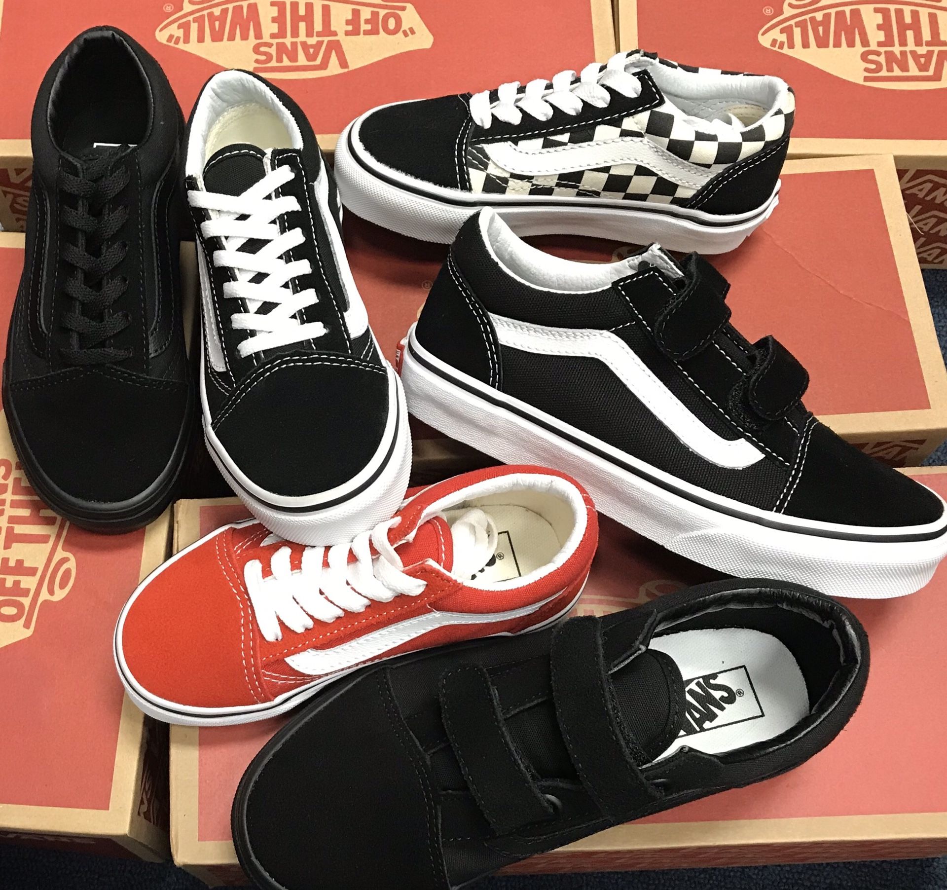 Kids sizes shoes in Spring Valley Swapmeet open Saturday Sunday original vans old skool for youth