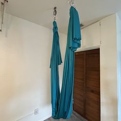 Teal Aerial Silk And Hardware