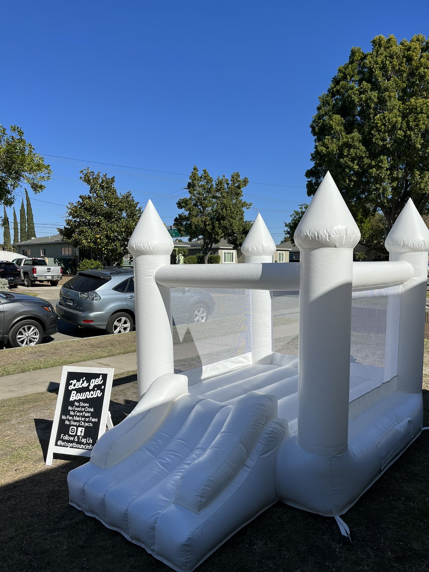Modern White Bounce House