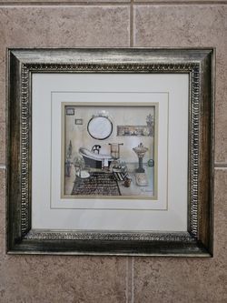 Frame With Picture For Bath