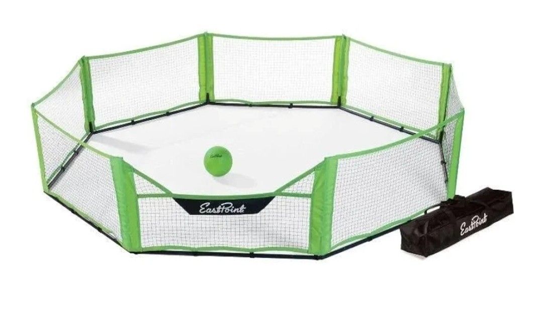 Portable Gaga Ball Pit 10 ft - Portable Indoor/Outdoor Game Set - Includes Ball and Carrying Case