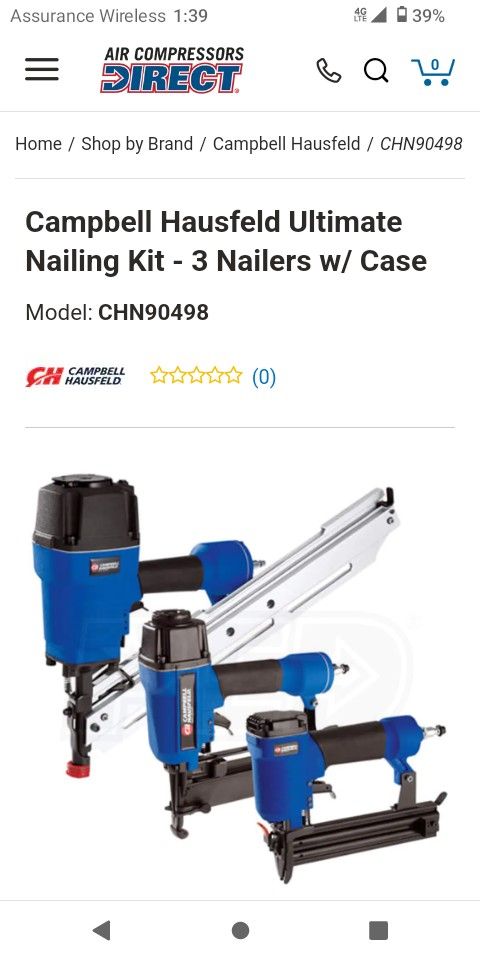 Three Peice Nail Gun Set