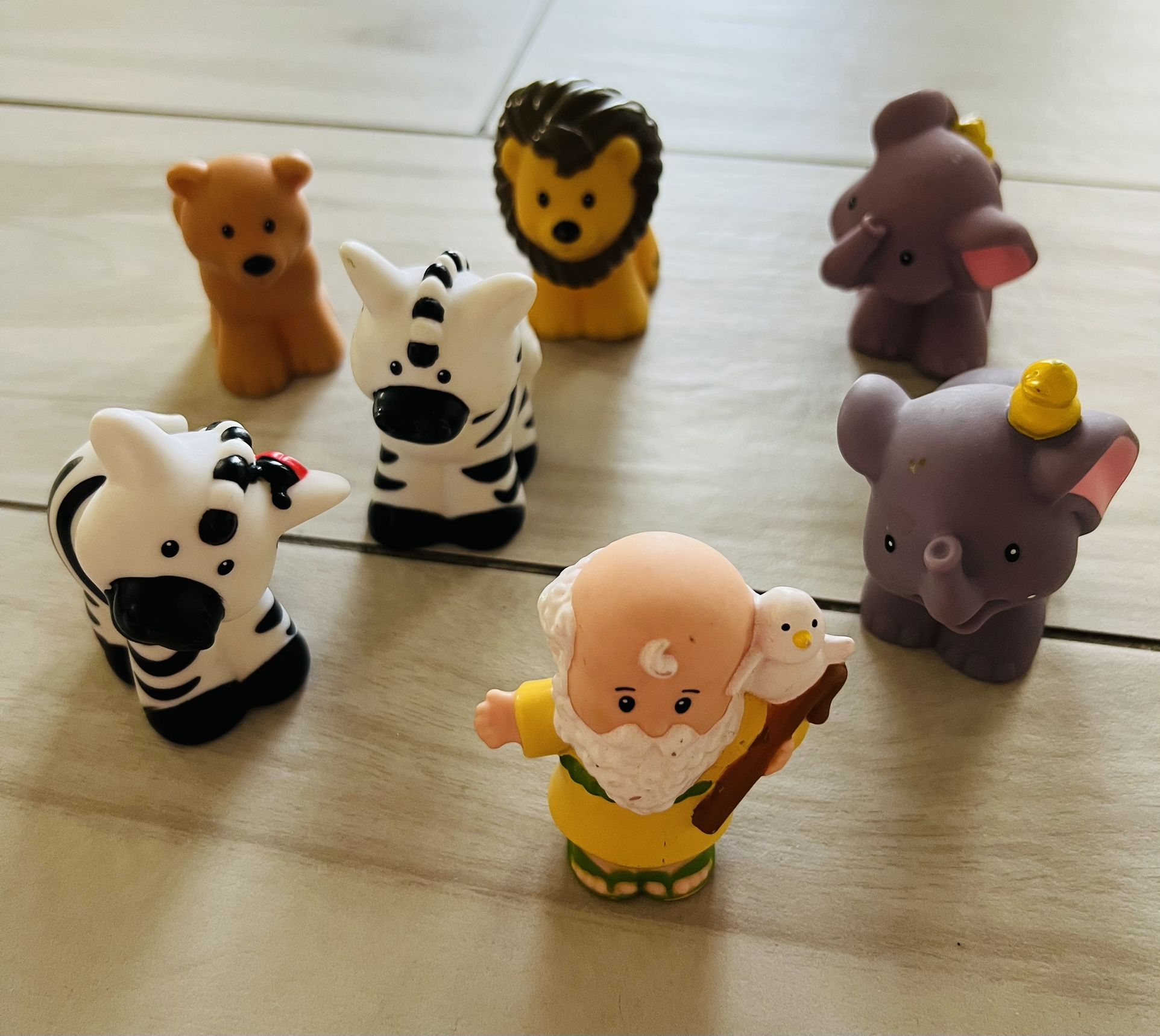 Vintage Fisher Price Little People Noah's Ark 7 pcs Noah and Animals 2013, 2007