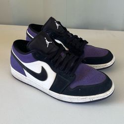Jordan 1 Low Court Purple Shoes Men’s 11.5