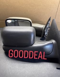 #12 Fit 02-09 Dodge Ram Black Manual Towing Mirror Pair Left Right