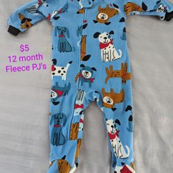 Gerber Fleece Baby Pajamas 12 Months