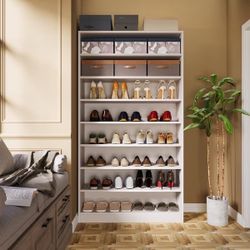 Tribesigns Freestanding Shoe Cabinet, 9-Tier 40-45 Pairs Shoe Storage Rack