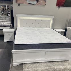 White LED KING BEDROOM SET !! $1399