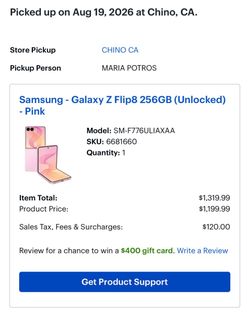 Samsung Galaxy Z Flip 8 256GB Pink