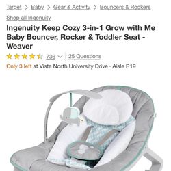 Baby Bouncer, Rocket& Toddler Seat Weaver