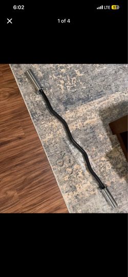 Barbell EZ Bar Curl Bar 47" 2 Collars NEW