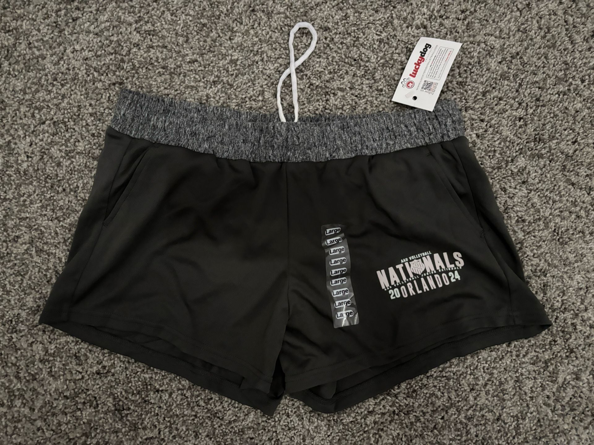 Girl’s Gray Size Large AAU Orlando Nationals Volleyball Shorts