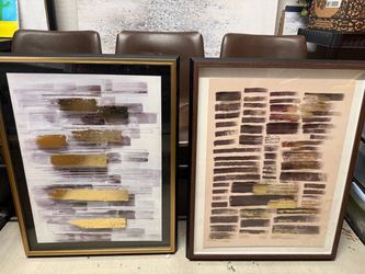 Set of 2 Abstract Framed Wall Art Prints