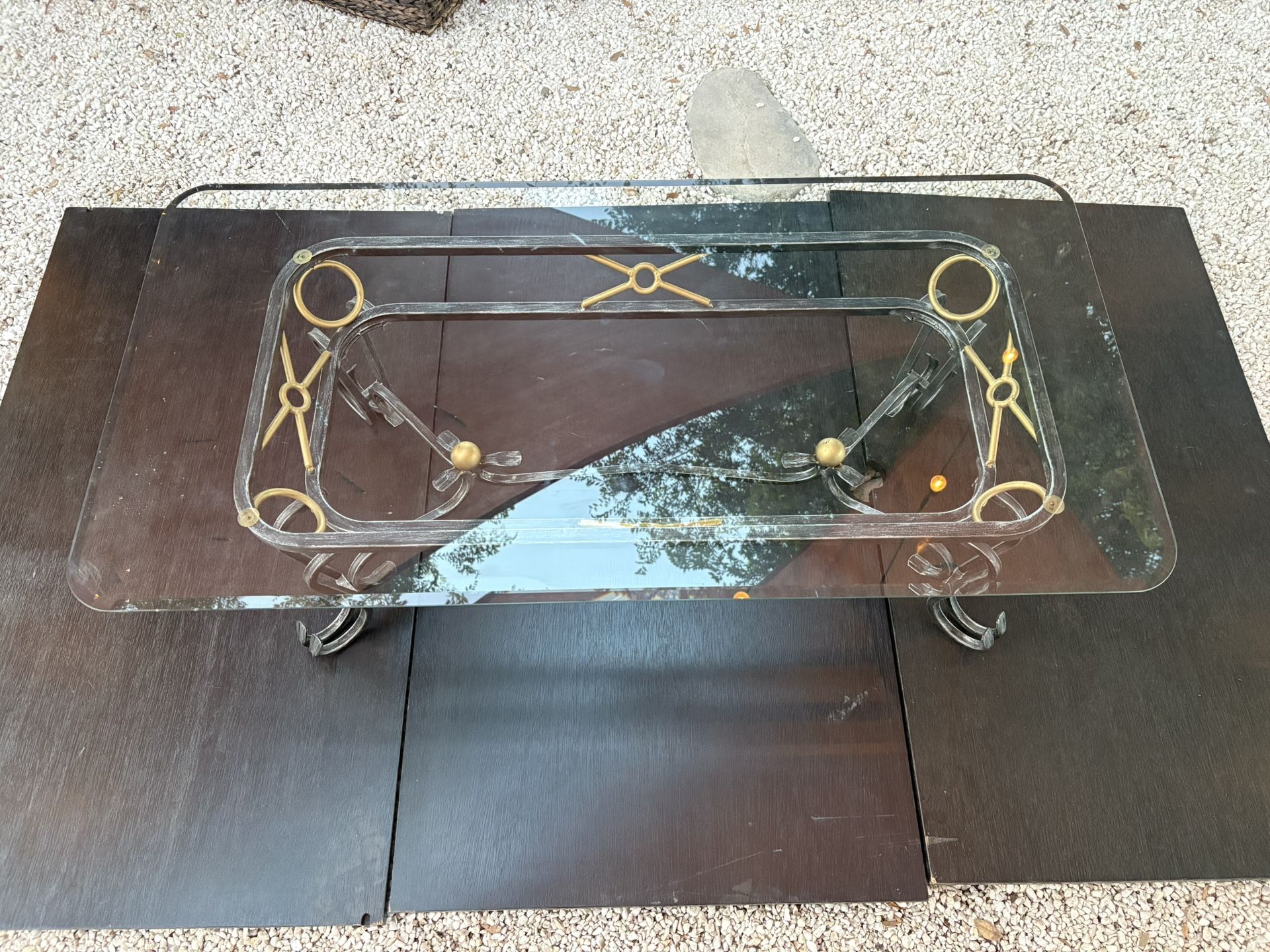 Metal And Glass Coffee Table