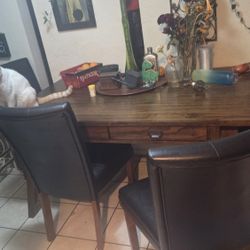 Kitchen table six chairs all matching 