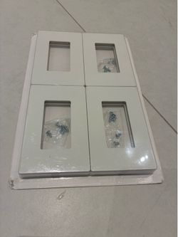 TENZA 1-Gang Decorator/Rocker Screwless Wall Plate Gloss White 8-Pack