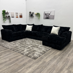 Black Sectional Couch NEW - Free Delivery