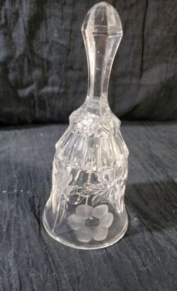 Vintage cut glass lead crystal dinner bell