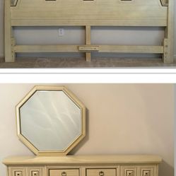 Gorgeous MCM Dresser and King Headboard