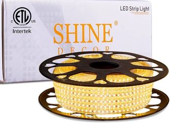 150Ft Shine Decor LED Strip Light 50FT 120VAC, Super Bright 6337 Lumens Dimmable,
IP65 Waterproof fo