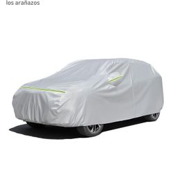 Funda universal para automóvil, 5 capas, diseño de zíper lateral del conductor, protección solar, impermeable, resistente al viento, a prueba