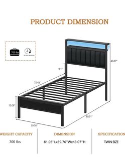 Unbox brand new twin bed bed frame