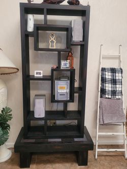 Shelf With Coffee Table (Dark Brown)