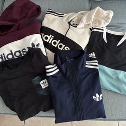 Adidas lot of clothes in excellent condition all size L (M for blue jacket)