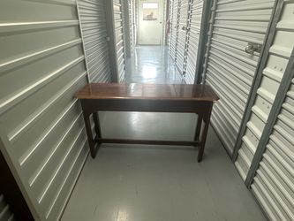 Wood Console Table with Stretcher Base