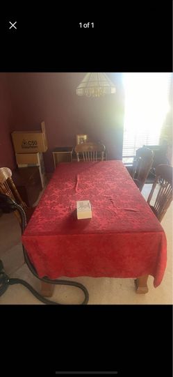 Wood Dining Table 4 Chairs 