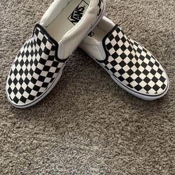 Vans Classic  Slip-On, Black And White Checkered,Size 9