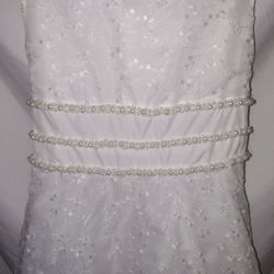 Dorissa Girls size 7 White dress