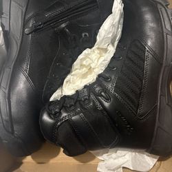 HIGH TOP STEEL TOE BLACK BOOTS