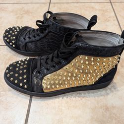 Men’s Barocco leather high tops, size US10